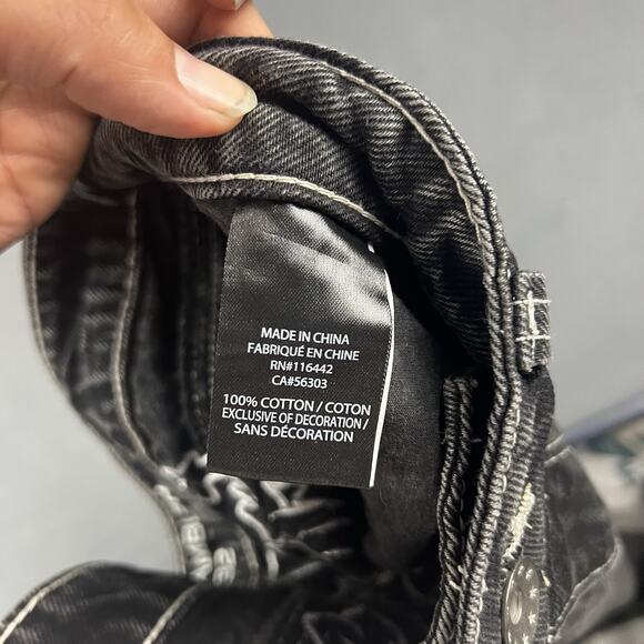 Ninth Hall Ambush Jeans Mens 32 Black Eagle Snake Baggy Wide Leg Hip Hop Y2K - Picture 14 of 14